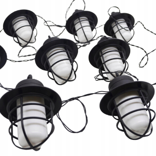 Stožiarová solárna lampa, čierna, 11,5 cm, 10 ks.
